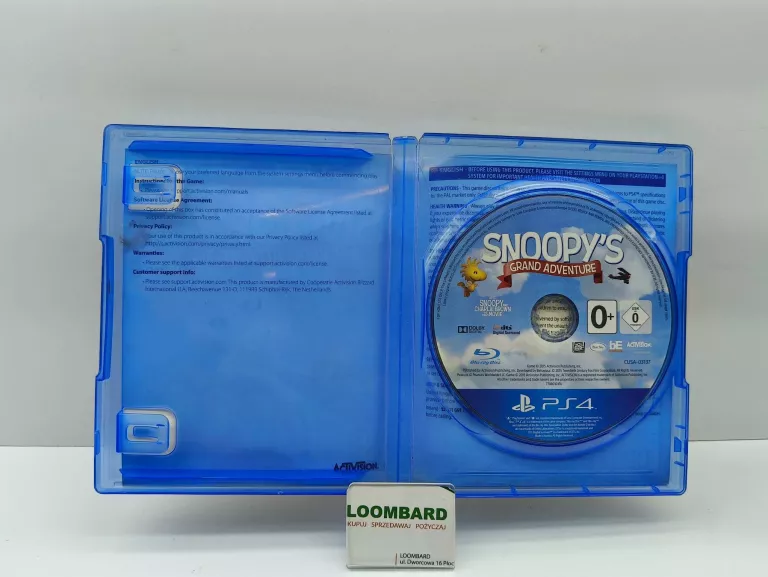 PS4 SNOOPY'S GRAND ADVENTURE PS4