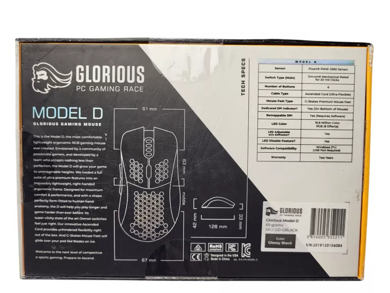 MYSZKA ASCEND GLORIOUS MODEL D / PUDEŁKO