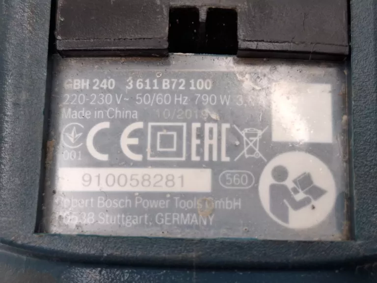 MŁOTOWIERTARKA UDAROWA-OBROTOWA BOSCH PROFESSIONAL GBH 240