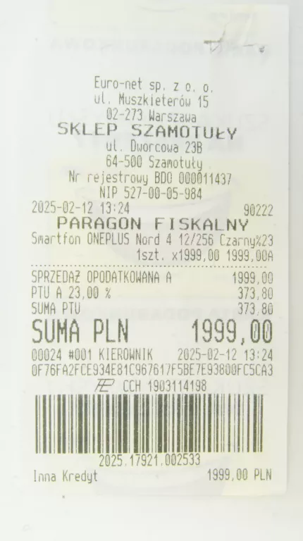SMARTFON ONEPLUS NORD 4 KOMPLET GWARANCJA 12/256GB IDEALNY
