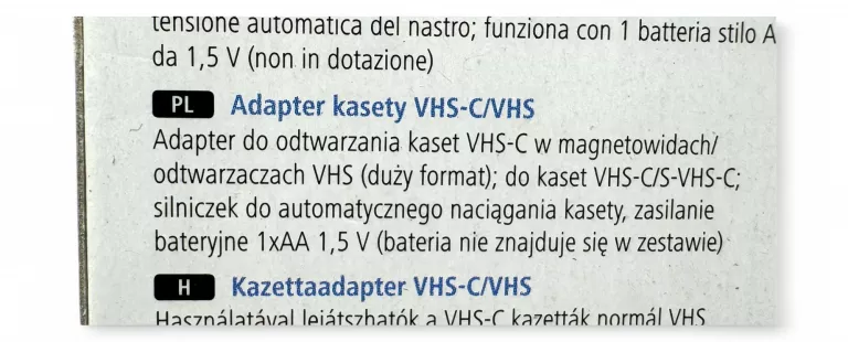 adapter-kaset-vhs-c-vhs-hama-44704-ean-gtin-4007249447043