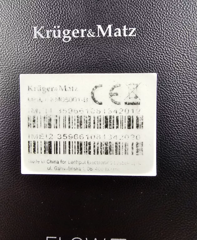 TELEFON KRUGER&MATZ FLOW 10 4/64GB 6.52" CZARNY + PUDEŁKO