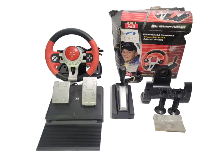 KIEROWNICA DO PC/PS2/PS3 APOLLO MODEL RW-3000 DAYTONA ZESTAW