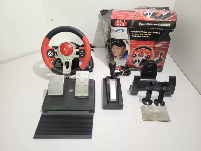 KIEROWNICA DO PC/PS2/PS3 APOLLO MODEL RW-3000 DAYTONA ZESTAW