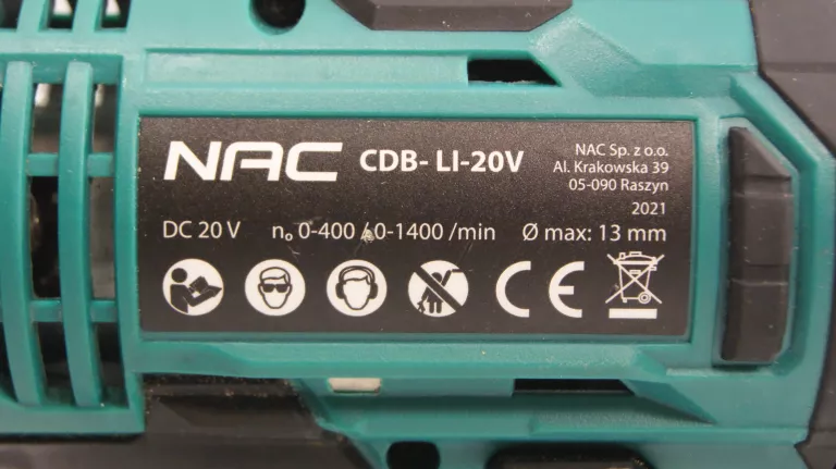 WKRĘTARKA NAC CDB-LI-20V +ŁAD +AQ
