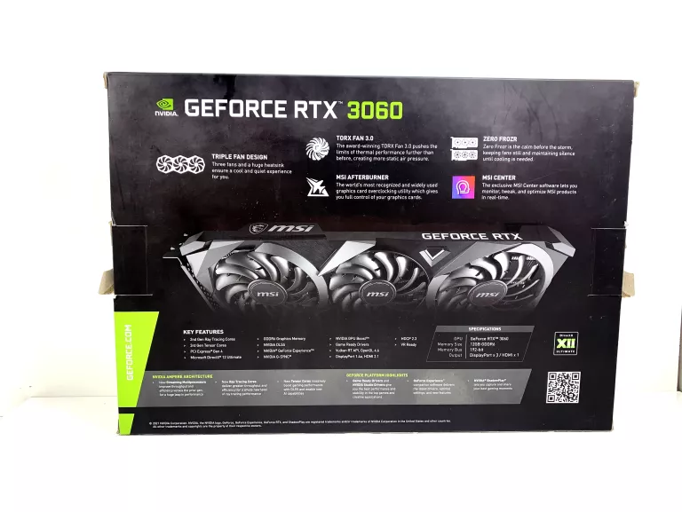 KARTA GRAFICZNA MSI GEFORCE RTX 3060 GAMING X 12 GB