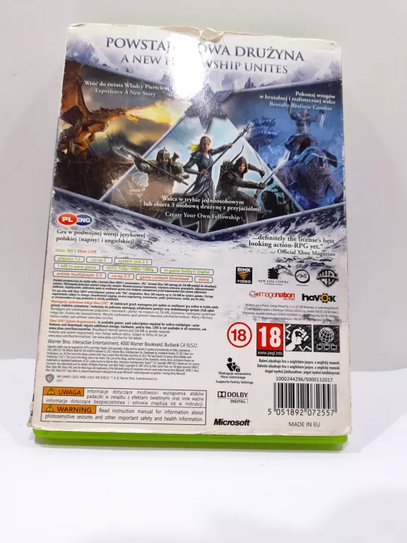 WŁADCA PIERŚCIENI WOJNA NA PÓŁNOCY XBOX360