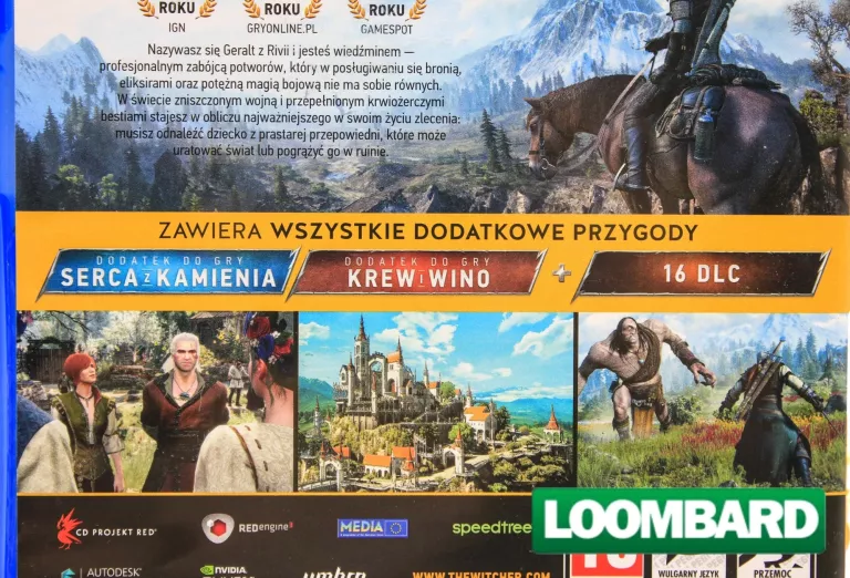 GRA PS4 WIEDŹMIN III DZIKI GON EDYCJA GRY ROKU POLSKA WERSJA