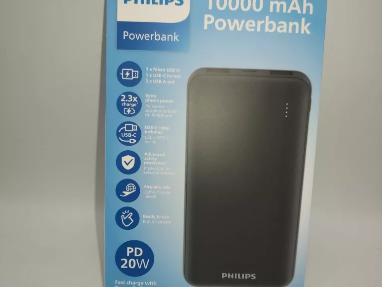 POWERBANK PHILIPS 1000 MAH CZARNY