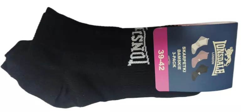 SKARPETKI DAMSKIE LONSDALE LONDON 3-PACK ROZMIAR 39-42