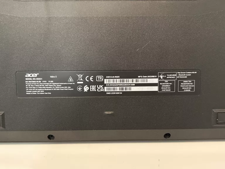 LAPTOP ACER NITRO 5 RYZEN5-6600H/16GB/512GB SSD RTX 3060 ŁADOWARKA