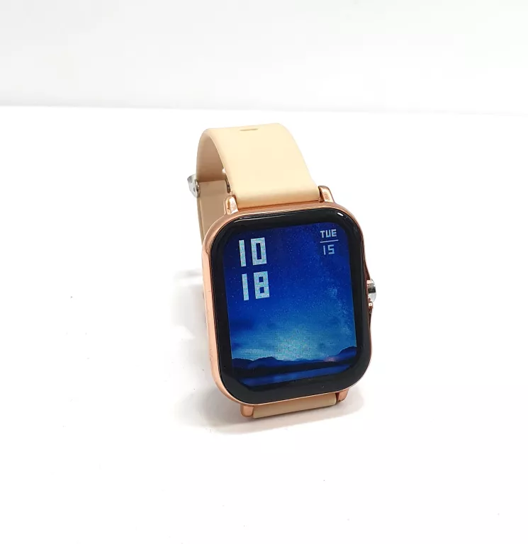 SMARTWATCH DAMSKI - BEŻOWY / RÓŻOWE ZŁOTO