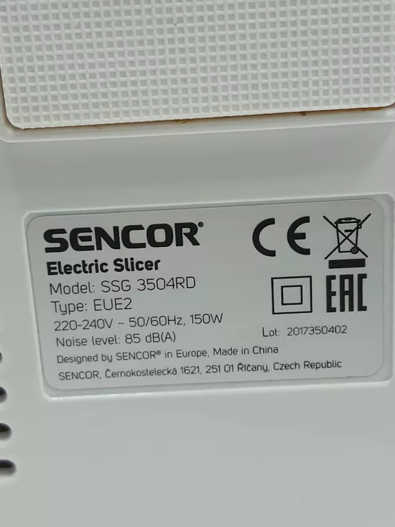 SZATKOWNICA SENCOR SSG 3504RD MOC 150 W