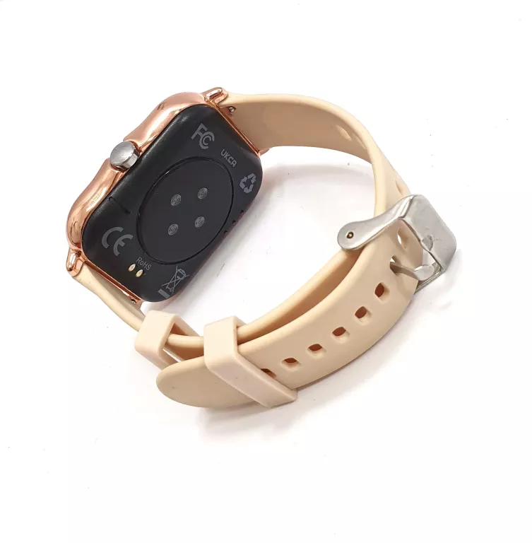 SMARTWATCH DAMSKI - BEŻOWY / RÓŻOWE ZŁOTO