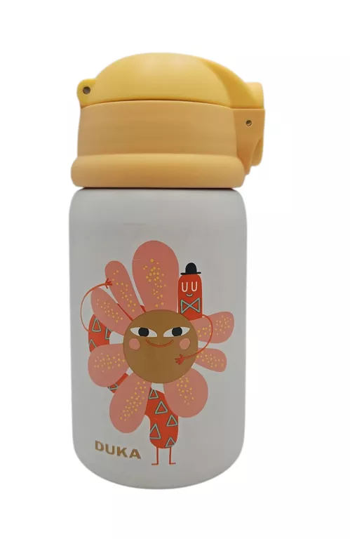 KUBEK TERMICZNY KWIATEK DUKA MINI 350 ML BIAŁY
