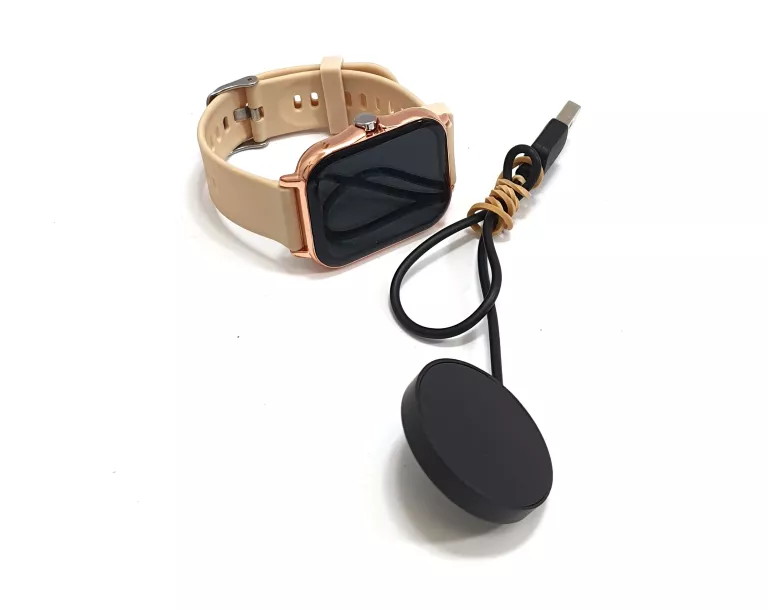 SMARTWATCH DAMSKI - BEŻOWY / RÓŻOWE ZŁOTO