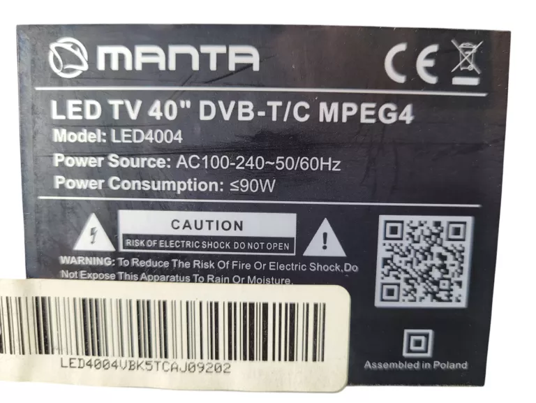 TELEWIZOR MANTA LED 4004