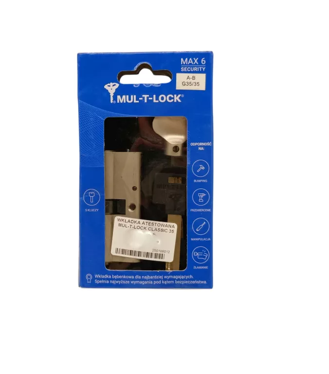 WKŁADKA ATESTOWANA MUL-T-LOCK CLASSIC 35 X 35 MM