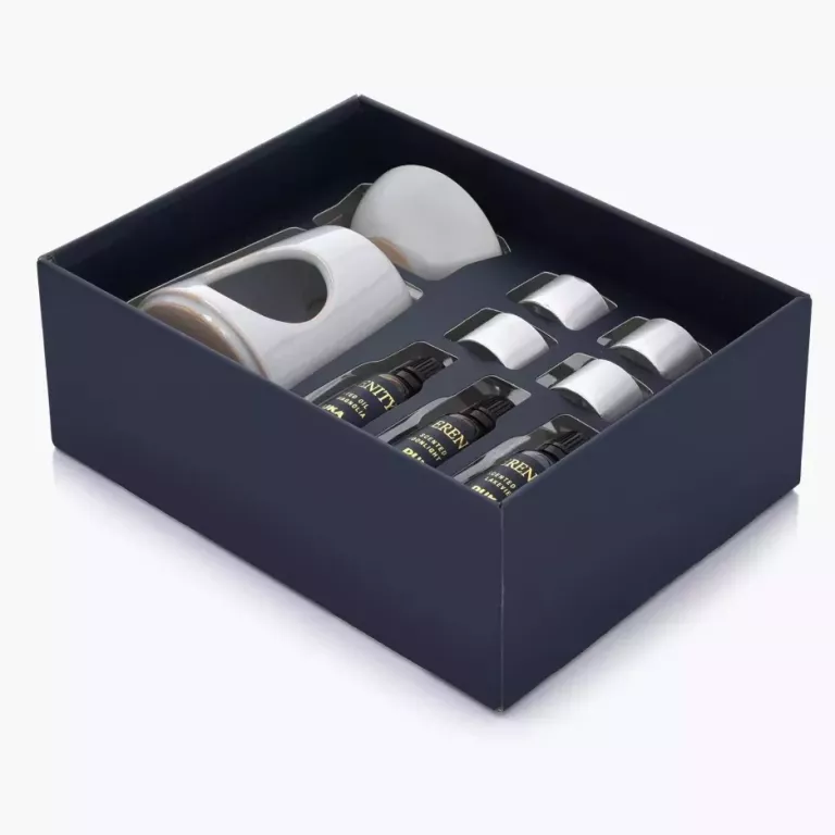 ZESTAW KOMINEK ZAPACHOWY Z OLEJKAMI DUKA SERENITY 8 EL. CERAMICZNY