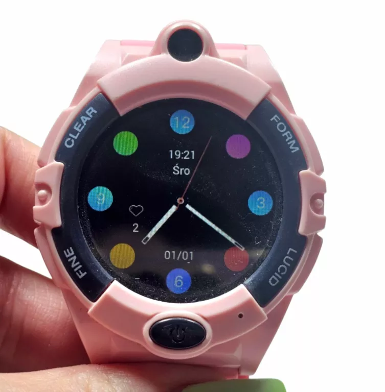 SMARTWATCH DLA DZIECI BEMI SPORT 4MB RÓŻOWY NA KARTĘ SIM KPL