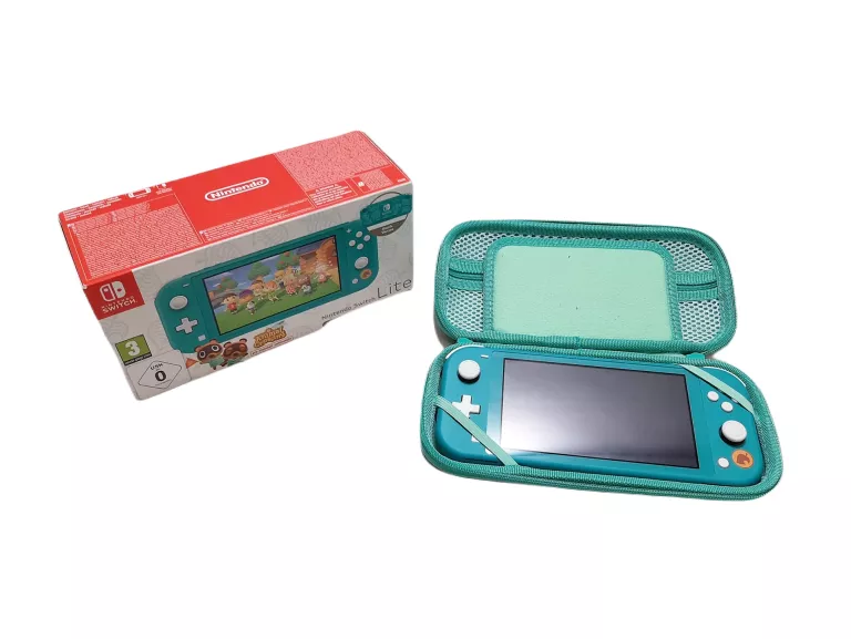 KONSOLA NINTENDO SWITCH LITE TURKUSOWY ANIMAL CROSSING EDITION + GRATIS