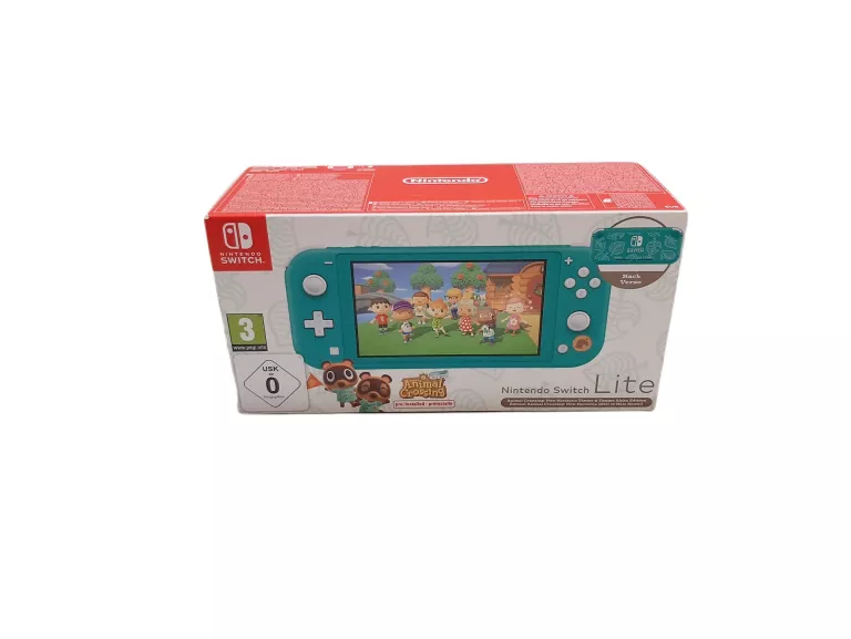 KONSOLA NINTENDO SWITCH LITE TURKUSOWY ANIMAL CROSSING EDITION + GRATIS
