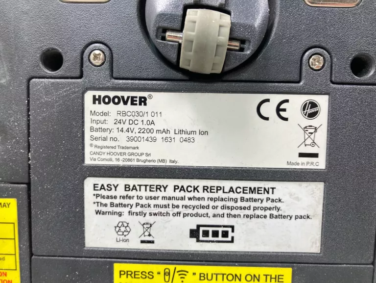ROBOT SPRZĄTAJĄCY ODKURZACZ HOOVER RBC030/1 011 NIEBIESKI