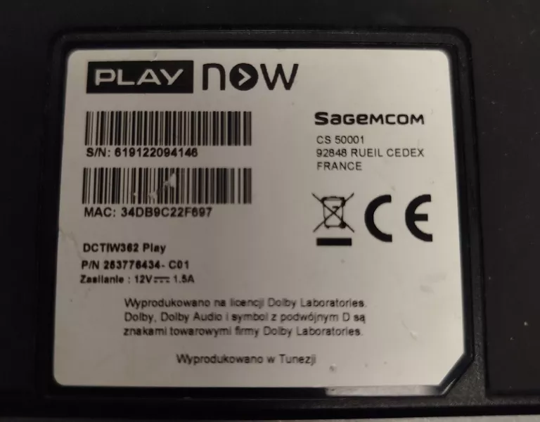 DEKODER PLAY TV DCTIW362