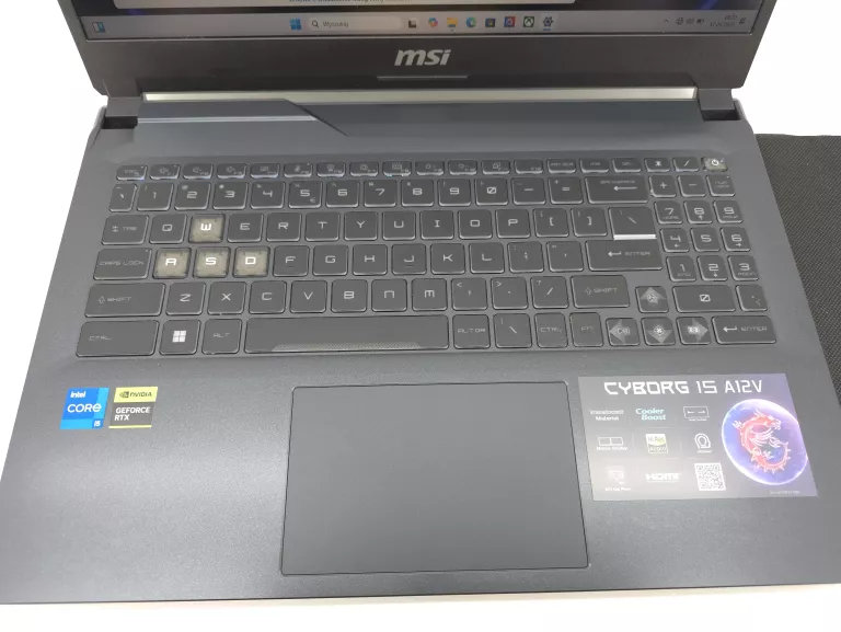 MSI CYBORG 15 A12VE-057PL I5-12450H 16GB RAM 512GB SSD GEFORCE RTX4050