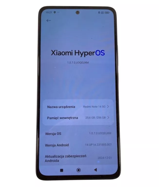 SMARTFON XIAOMI REDMI NOTE 14 5G 8 GB / 256 GB - CZARNY !!! NA CZĘŚCI !!!
