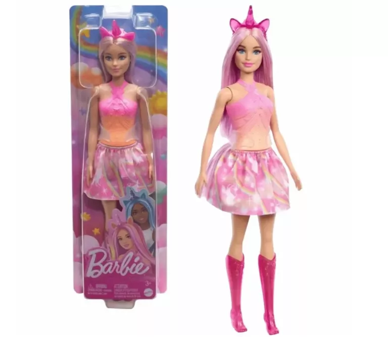 LALKA BARBIE DREAMTOPIA JEDNOROŻEC Z DŁUGIMI RÓŻOWYMI WŁOSAMI HRR13