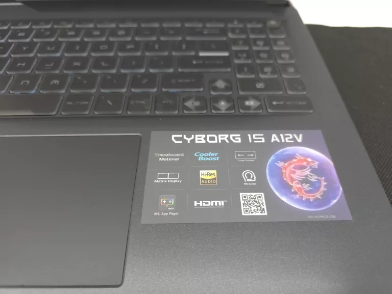 MSI CYBORG 15 A12VE-057PL I5-12450H 16GB RAM 512GB SSD GEFORCE RTX4050