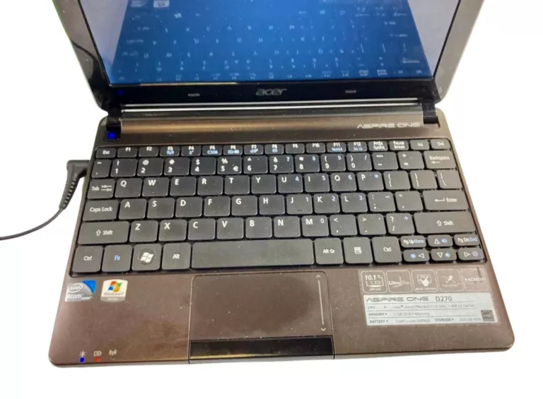 NETBOOK LAPTOP ACER ASPIRE ONE AOD270 N2600/4GB/320/WIN7