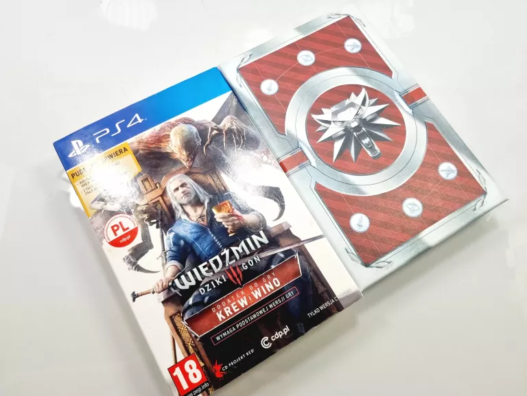 ZESTAW KART DO GRY W GWINTA WIEDŹMIN 3 DZIKI GON KREW I WINO PS4