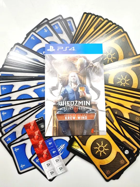 ZESTAW KART DO GRY W GWINTA WIEDŹMIN 3 DZIKI GON KREW I WINO PS4