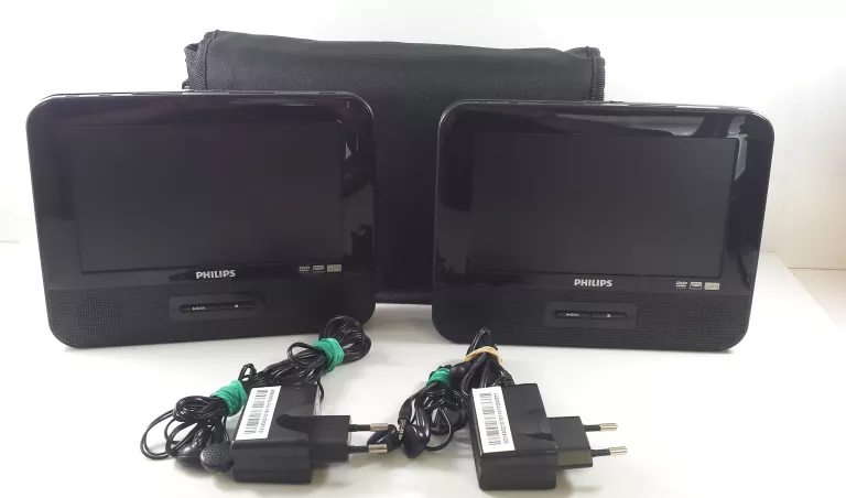 ZESTAW DWÓCH PRZENOŚNYCH ODTWARZACZY DVD PHILIPS PD7042/12