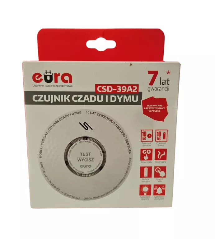 CZUJNIK CZADU / DYMU EURA-TECH EURA CSD-39A2