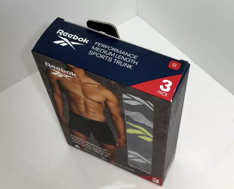 BOKSERKI REEBOK 3PAK S PERFORMANCE MEDIUM LENGTH SPORTS TRUNK