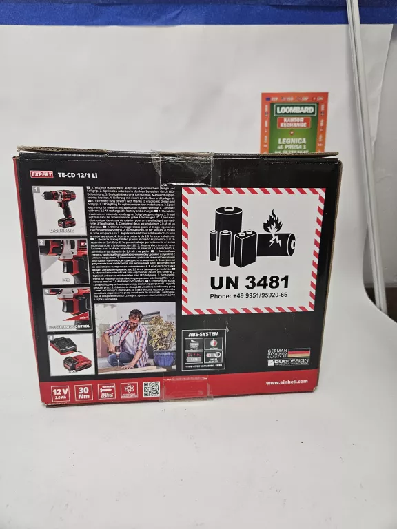 WKRETARKA EINHELL TE-CD 12/LI 1 KOMPLET