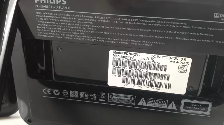 ZESTAW DWÓCH PRZENOŚNYCH ODTWARZACZY DVD PHILIPS PD7042/12
