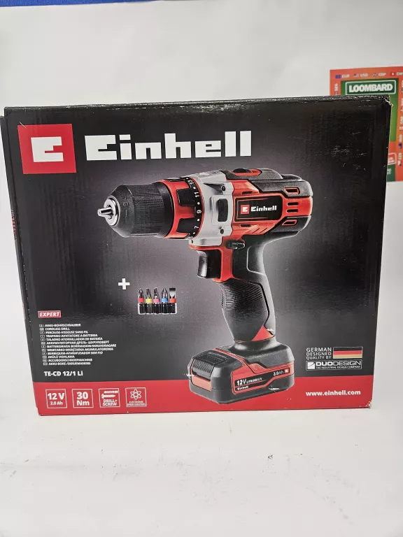 WKRETARKA EINHELL TE-CD 12/LI 1 KOMPLET