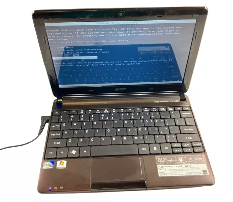 NETBOOK LAPTOP ACER ASPIRE ONE AOD270 N2600/4GB/320/WIN7