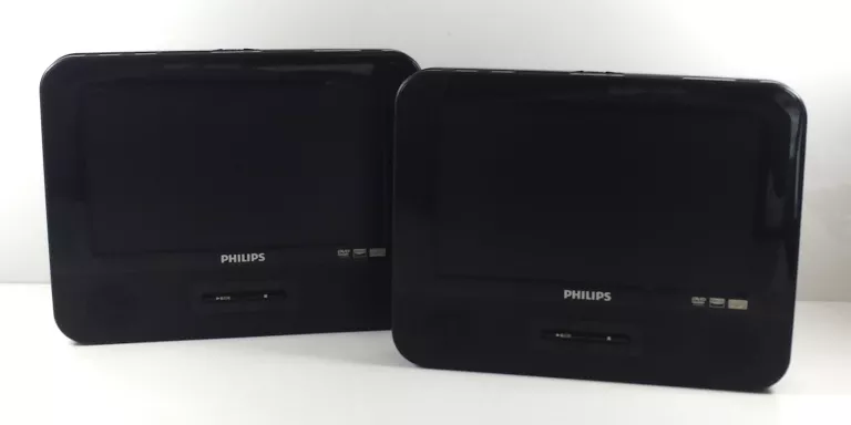 ZESTAW DWÓCH PRZENOŚNYCH ODTWARZACZY DVD PHILIPS PD7042/12