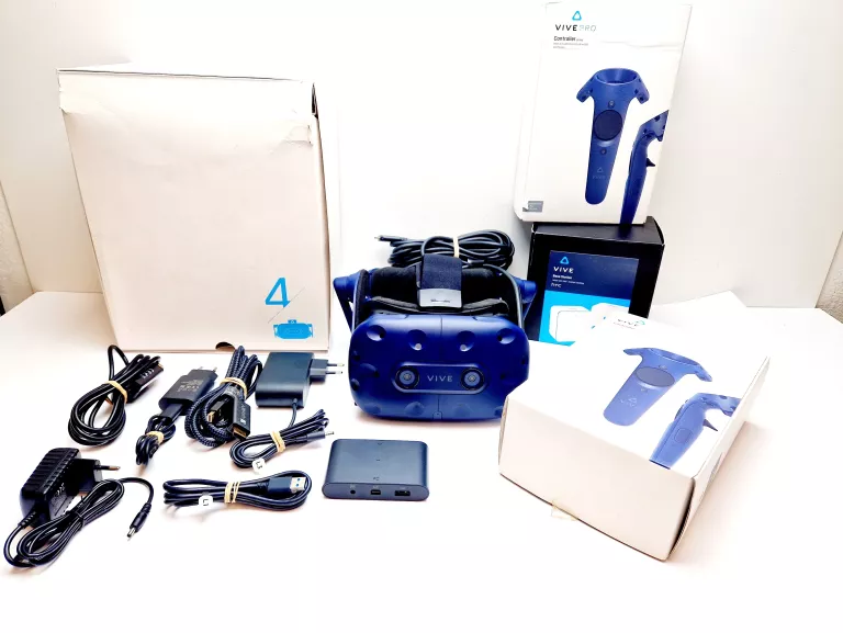 GOGLE OKULARY VR HTC VIVE PRO + DWA KONTROLERY + STACJA