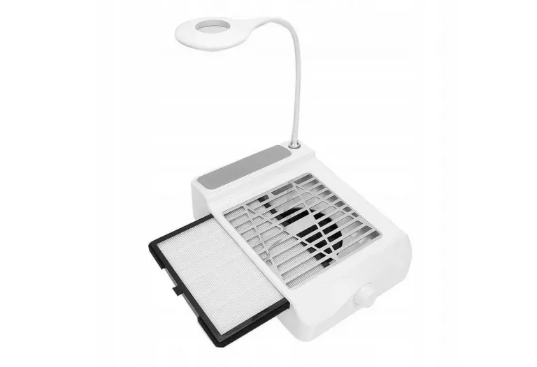 ODKURZACZ DO PAZNOKCI Z LAMPĄ 60 W WENTYLATOR DO ODSYSANIA PYŁU
