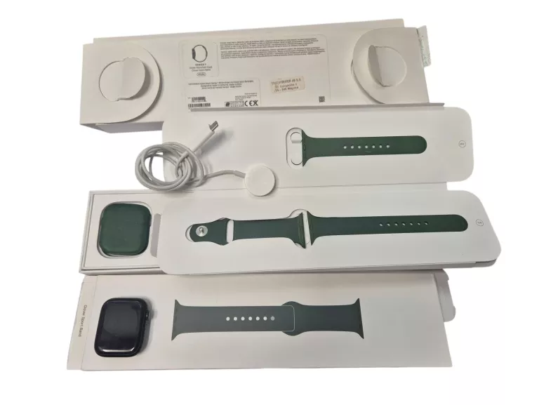 APPLE WATCH 7 45MM ZIELONY KOMPLET STAN BARDZO ŁADNY