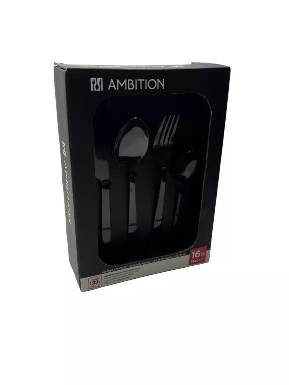SZTUĆCE AMBITION MADENI CZARNE 16EL NA 4 OSOBY