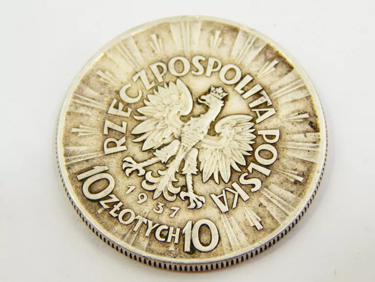 MONETA KOLEKCJONERSKA 10 ZŁ PIŁSUDSKI 1937