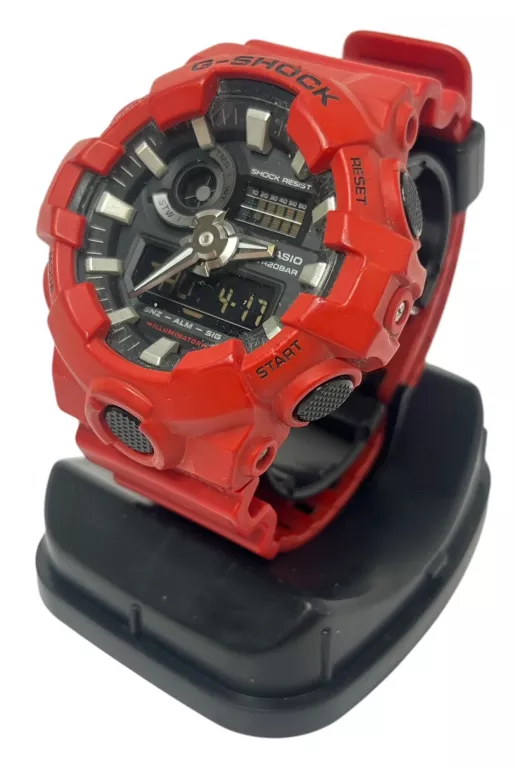 ZEGAREK CASIO G-SHOCK GA-700 CZERWONY *OPIS*