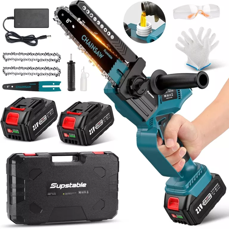 SUPSTABLE MINI PIŁA ŁAŃCUCHOWA 8 I 6" Z AKUMULATOREM 8000 MAH WALIZKA